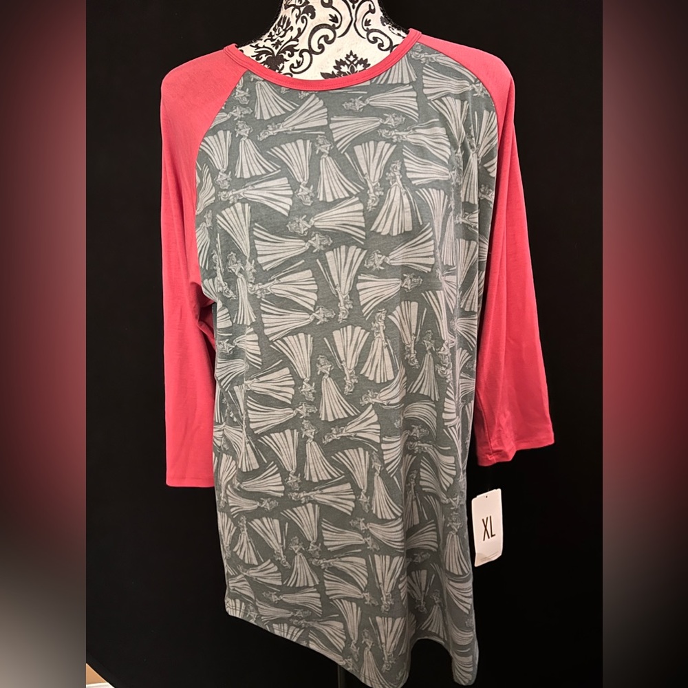 Disney Princess Aurora Sleeping Beauty Randy Baseball Shirt XL NWT